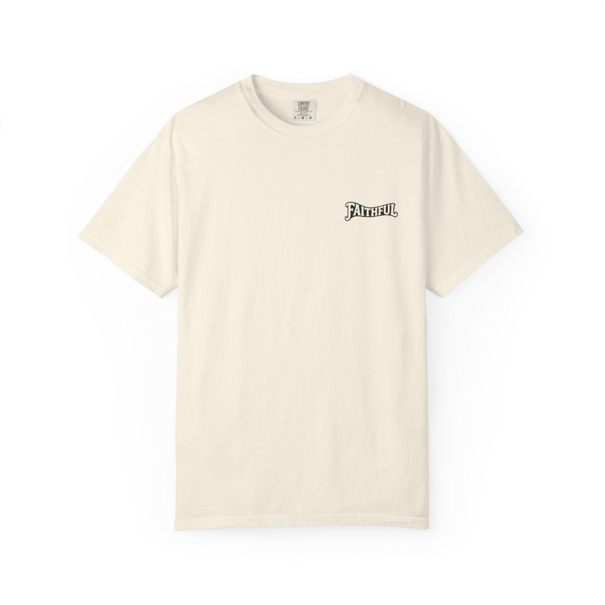 Faithful Chest Logo Christian T-Shirt — Subtle Everyday Faith Tee