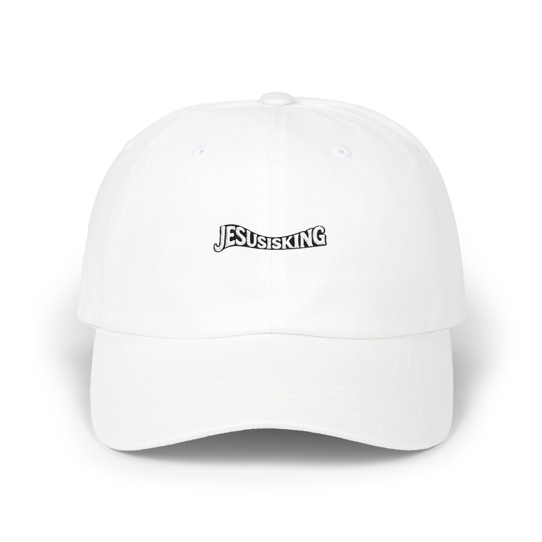 Jesus Is King Christian Dad Cap — Subtle Faith Baseball Hat