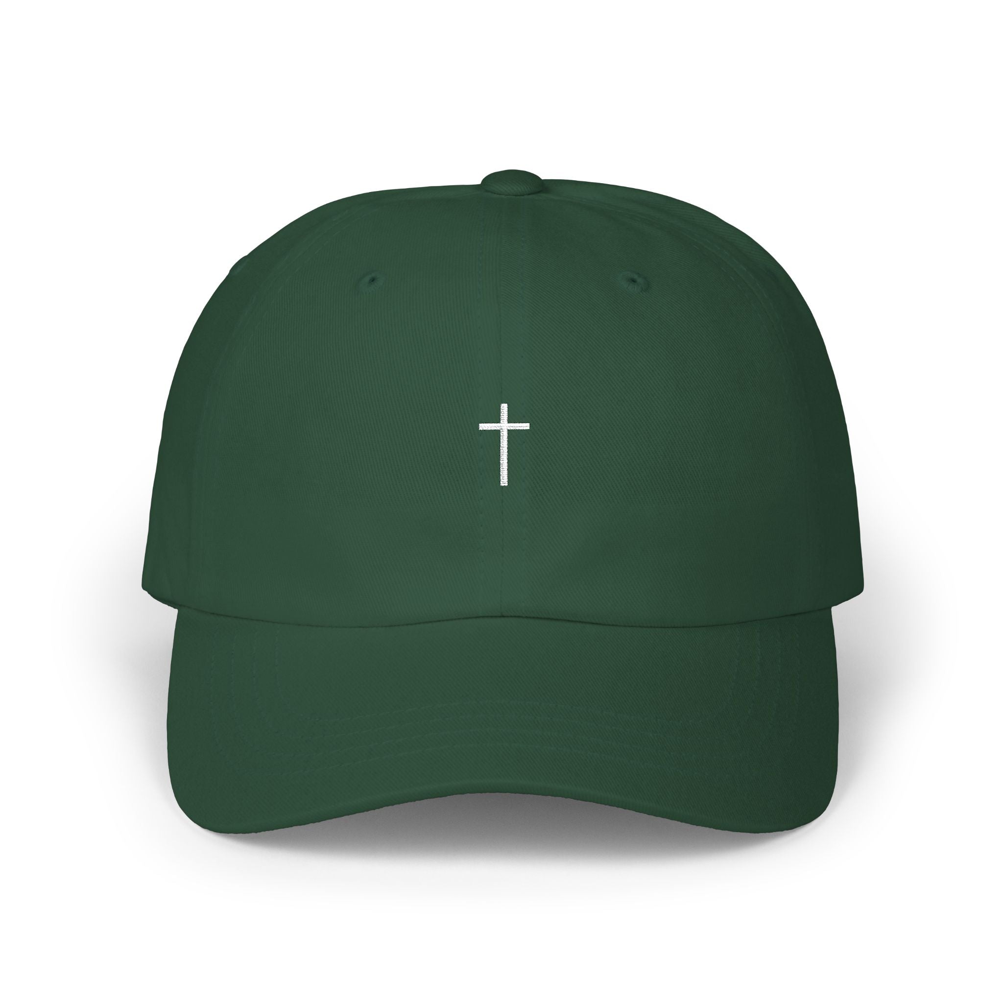 Single Christian Cross Dad Cap — Simple Faith Baseball Hat