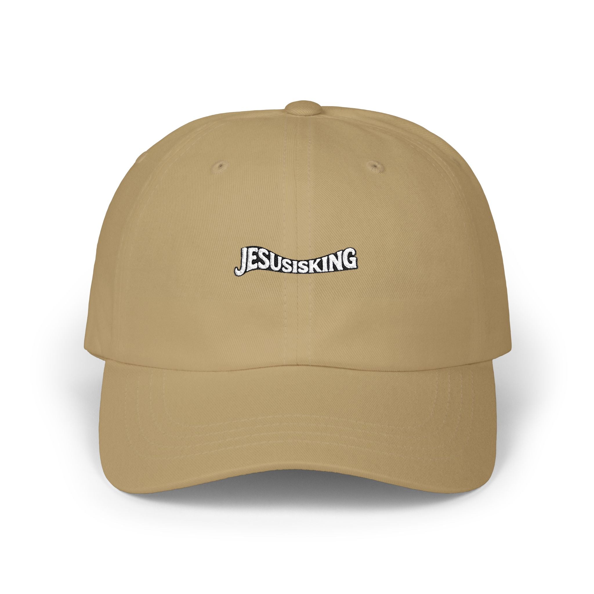 Jesus Is King Christian Dad Cap — Subtle Faith Baseball Hat