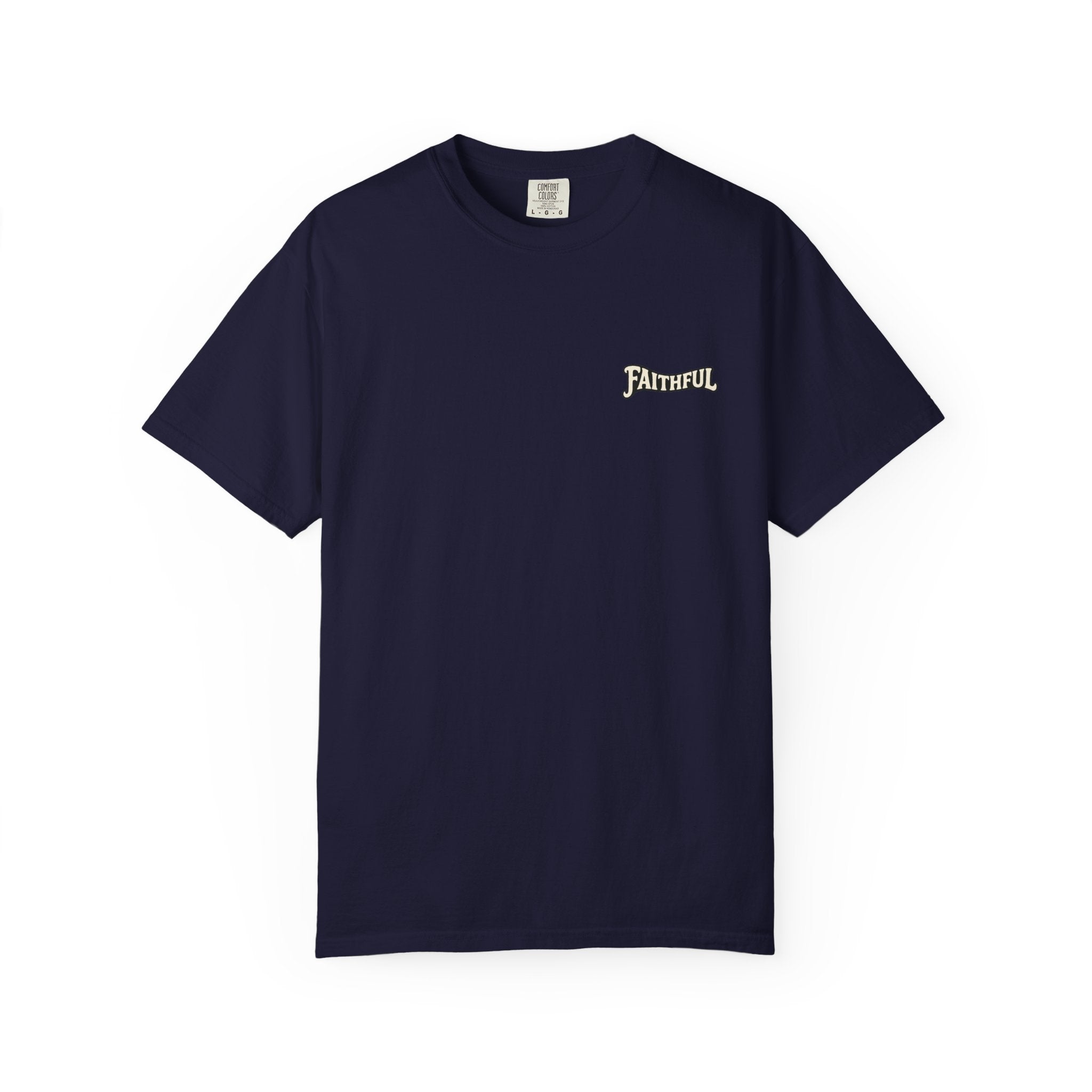 Faithful Chest Logo Christian T-Shirt — Subtle Everyday Faith Tee