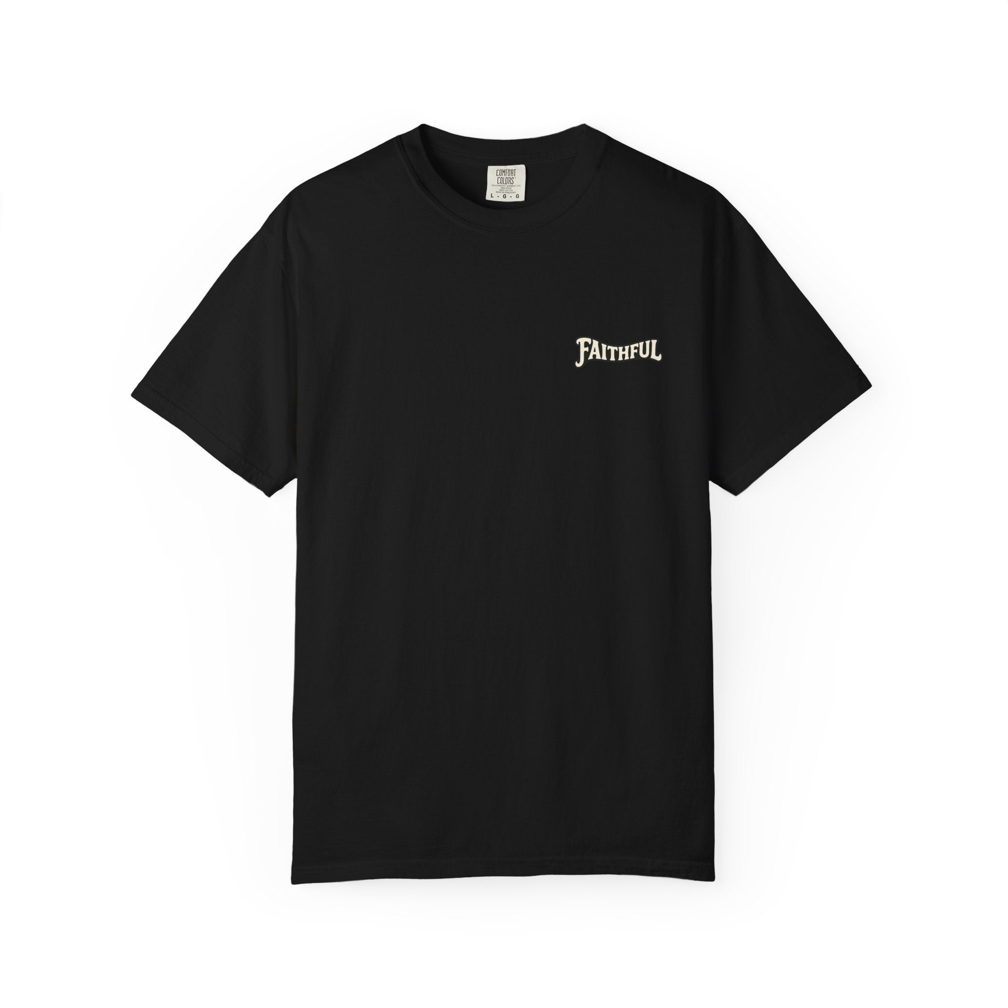 Faithful Chest Logo Christian T-Shirt — Subtle Everyday Faith Tee
