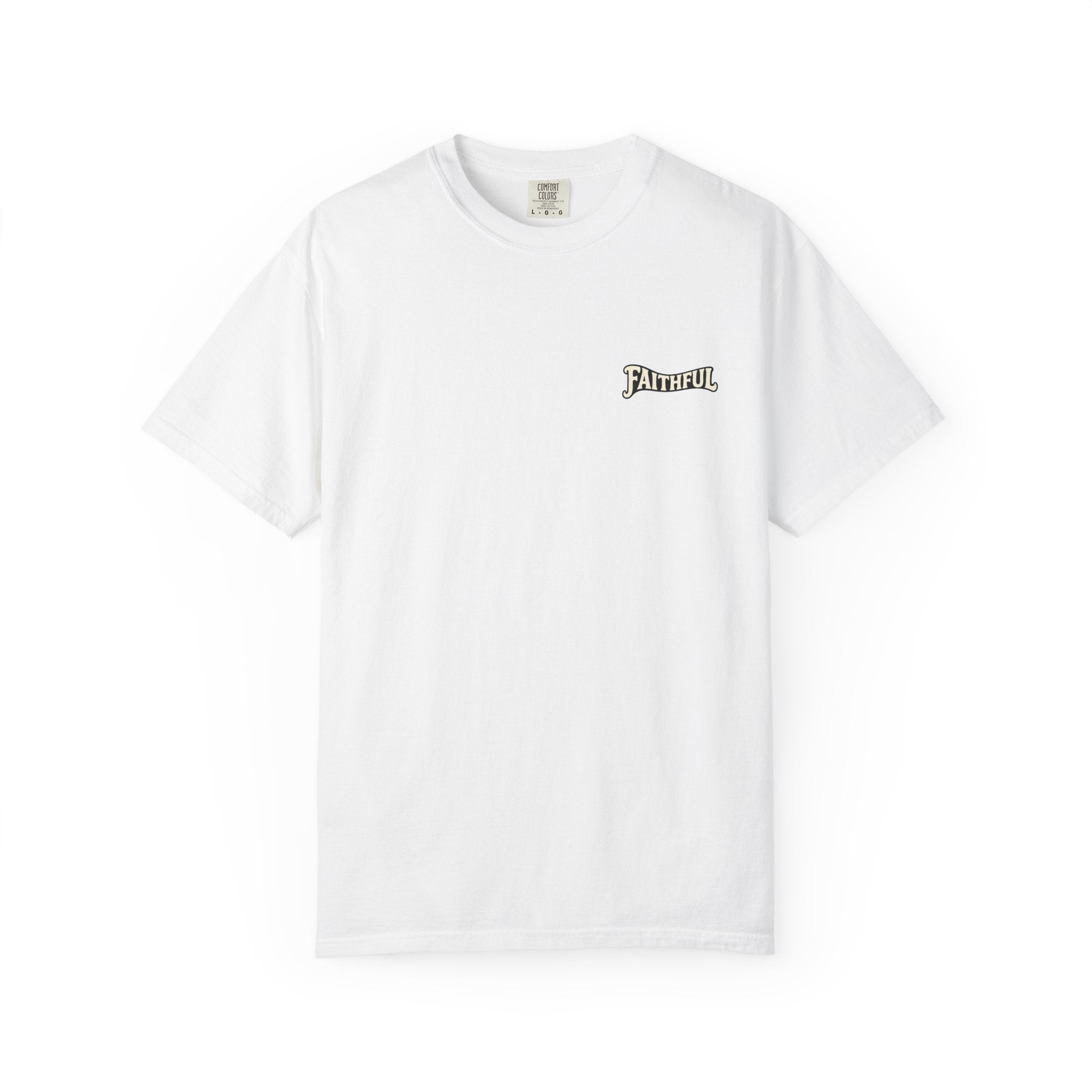 Faithful Chest Logo Christian T-Shirt — Subtle Everyday Faith Tee