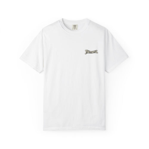 Faithful Chest Logo Christian T-Shirt — Subtle Everyday Faith Tee
