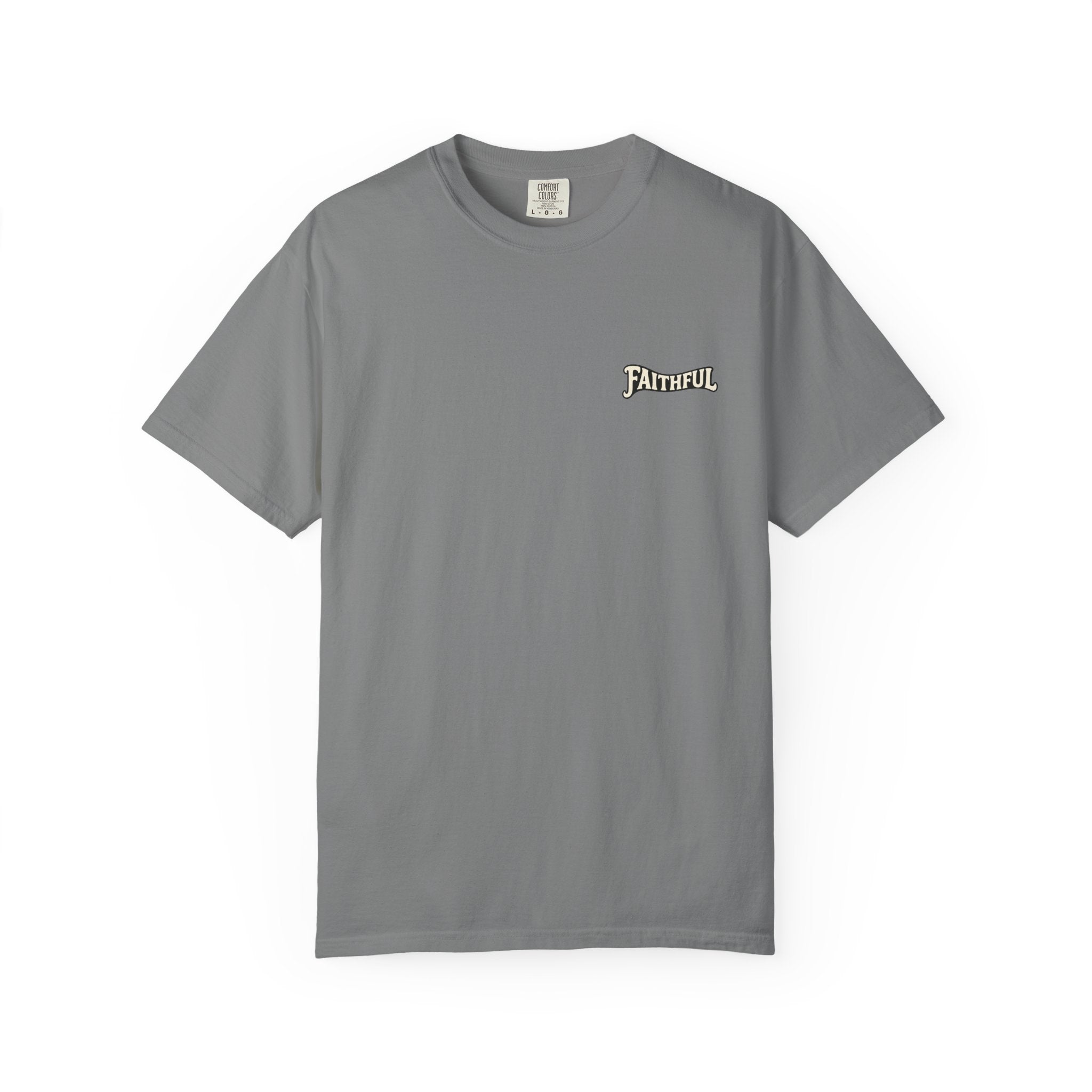 Faithful Chest Logo Christian T-Shirt — Subtle Everyday Faith Tee