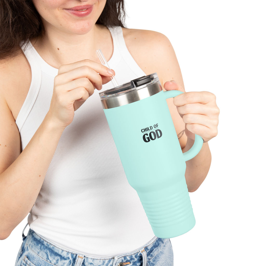 Child of God 40oz Insulated Travel Mug — Large Stainless Steel Tumbler with Handle